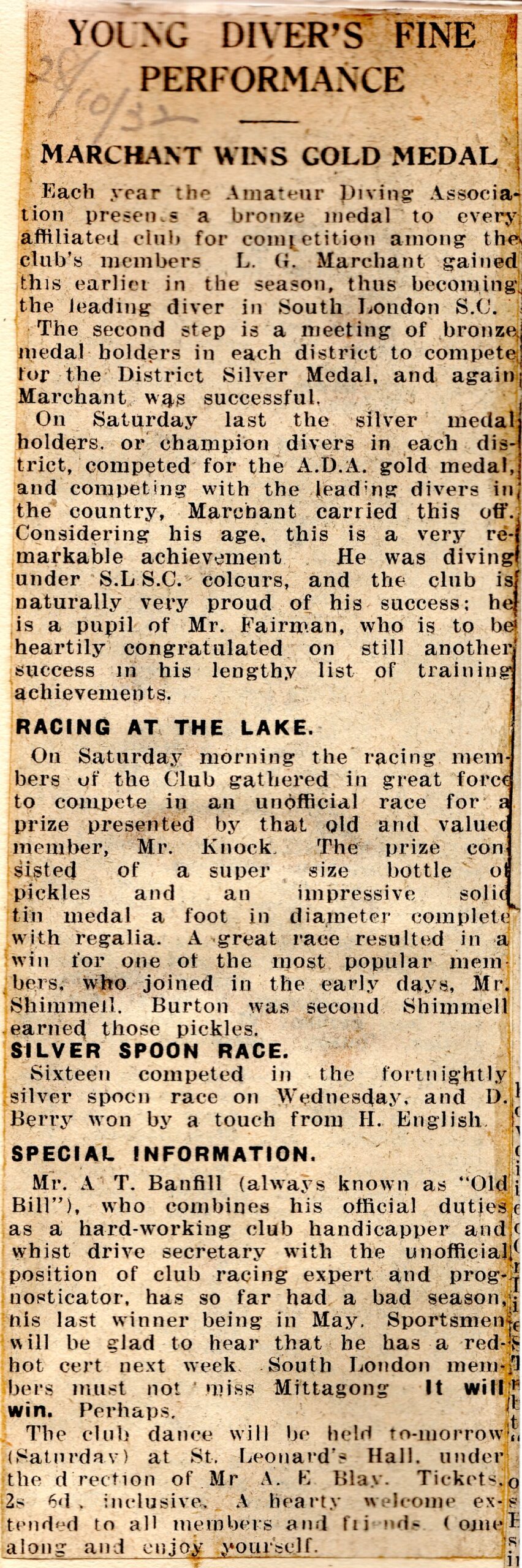 Young Diver’s Fine Performance