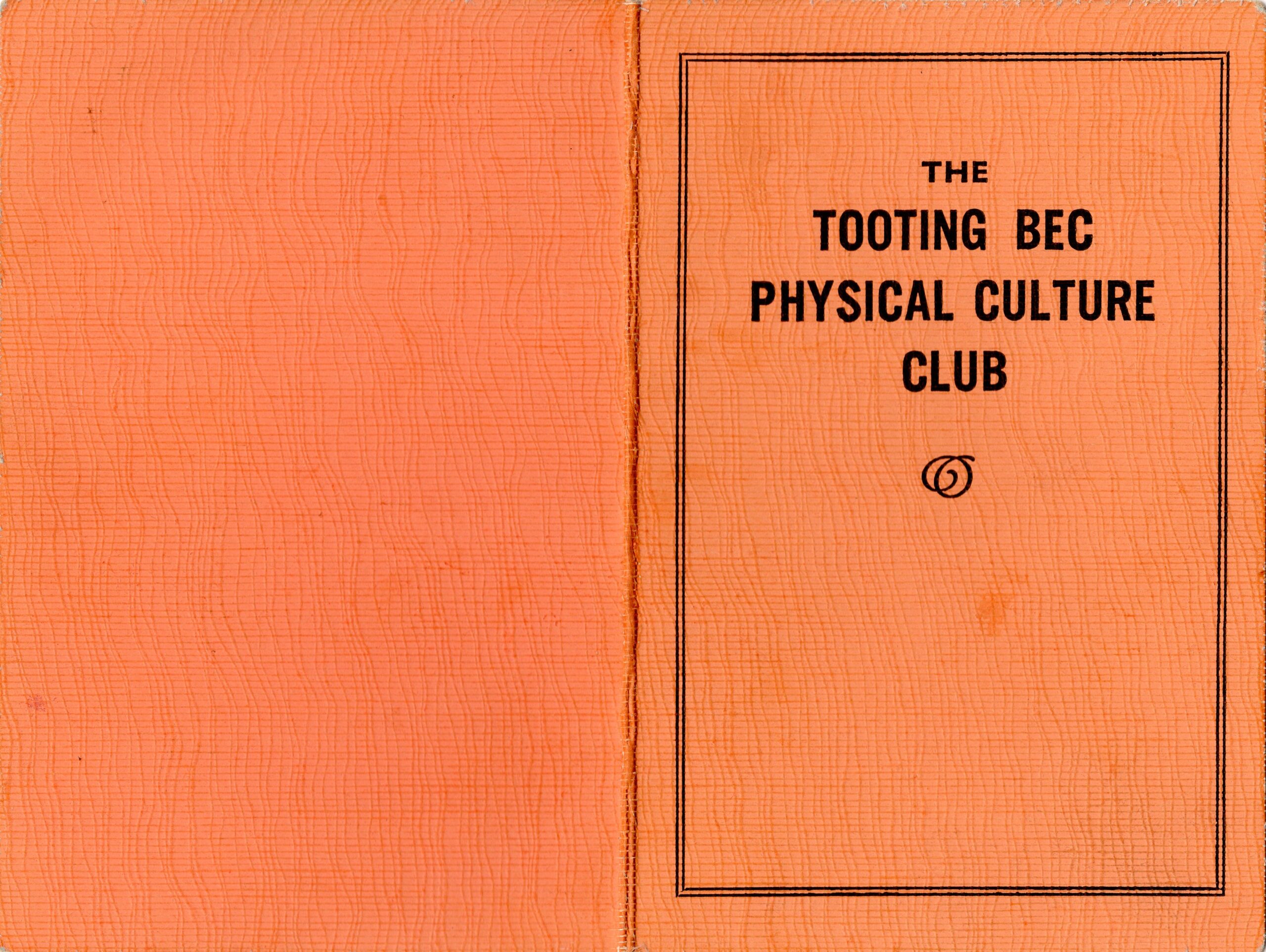 Tooting Bec Physical Culture Club 1/2