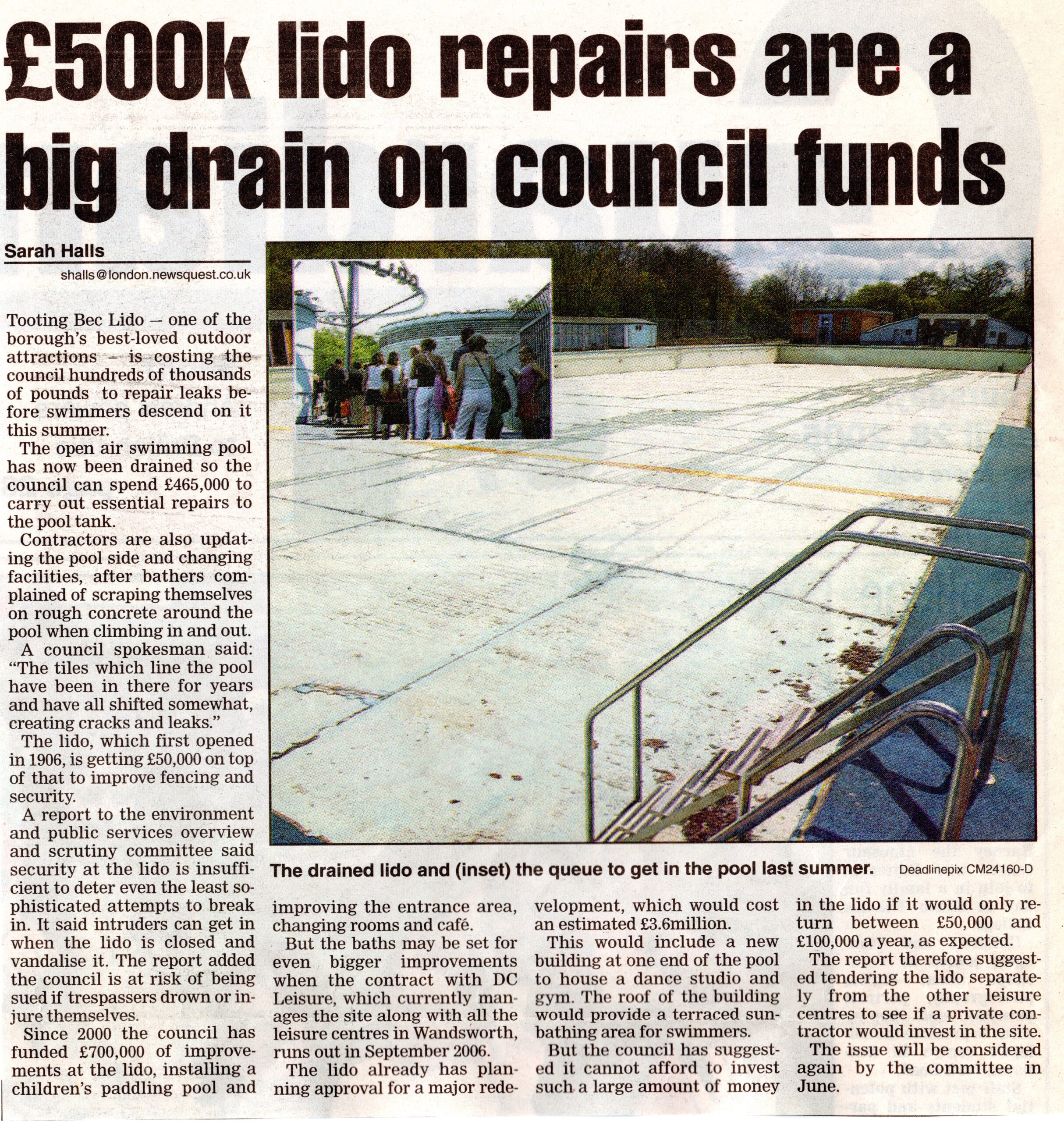£500k Lido Repairs