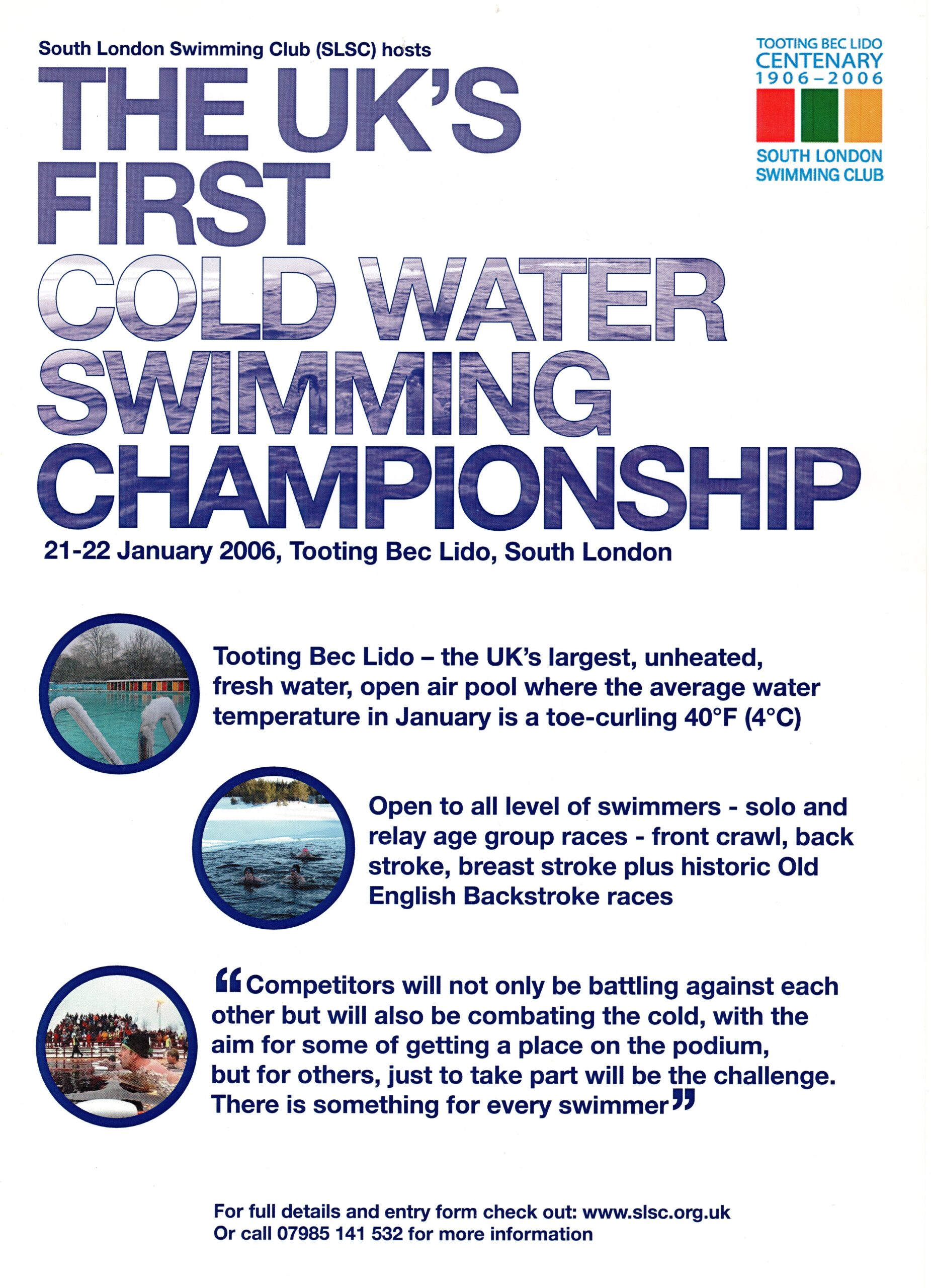 UK’s First Cold Water Swimming Championships 2006