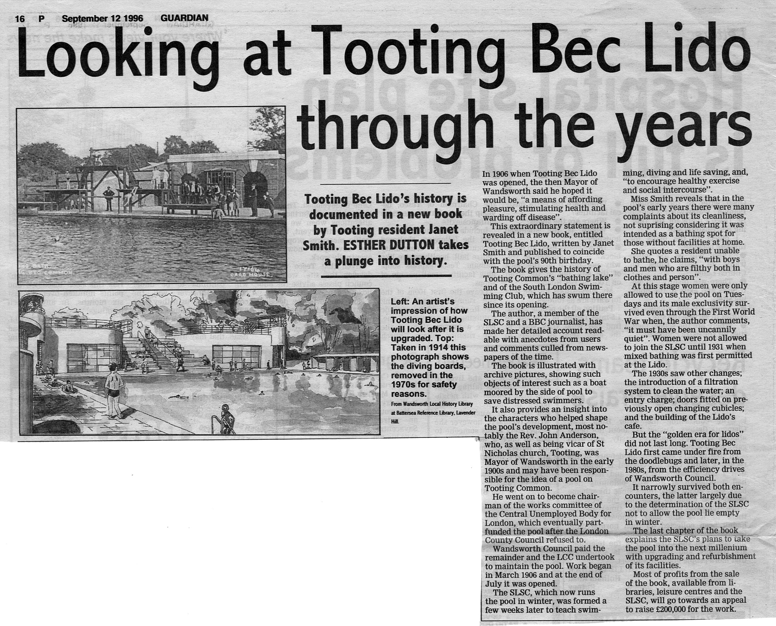 Tooting Bec Lido Through the Years